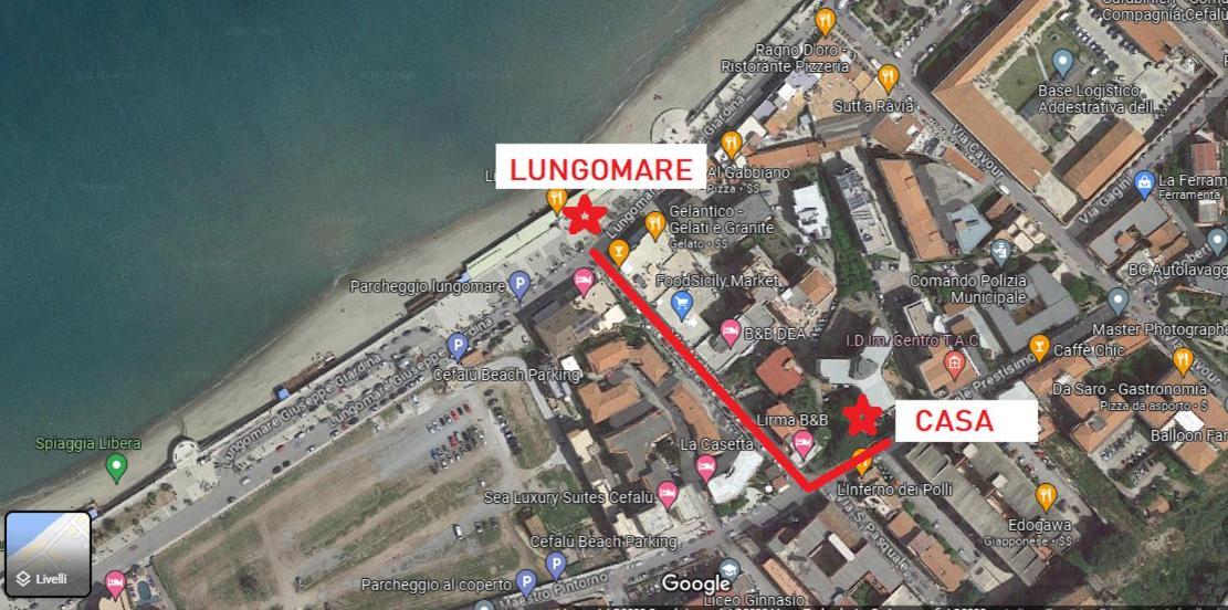 Vintage Sea House Vicino La Spiaggia Del Lungomare Чефалу Екстериор снимка